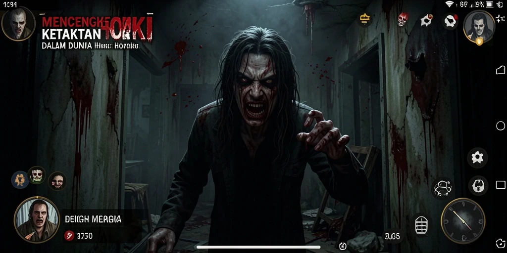 Screenshot menampilkan momen menakutkan saat makhluk menyerang di BIGHOKI.