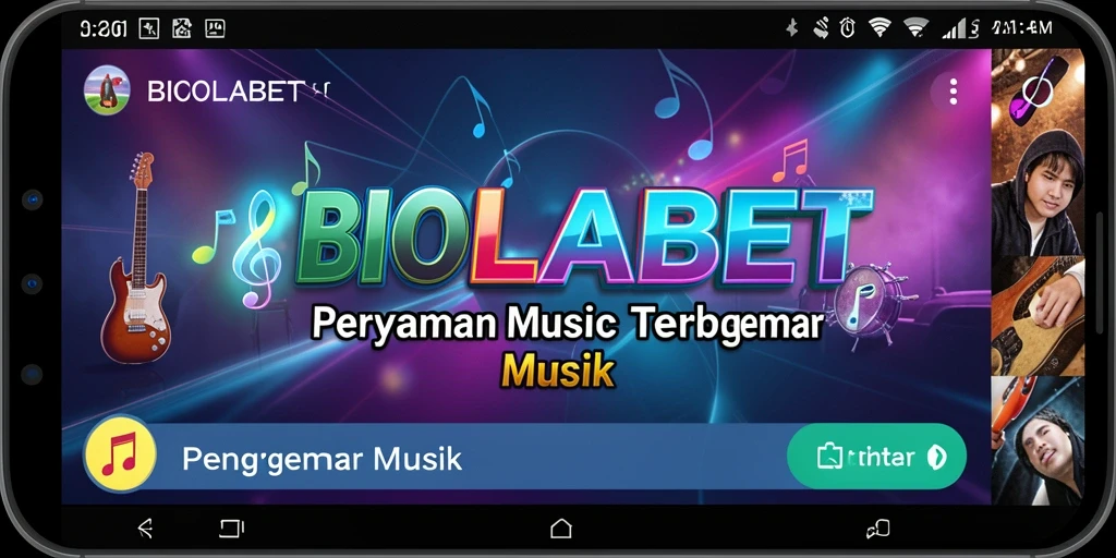 Tangkapan layar <strong>BIOLABET</strong> menampilkan gameplay musik yang seru dan interaktif.