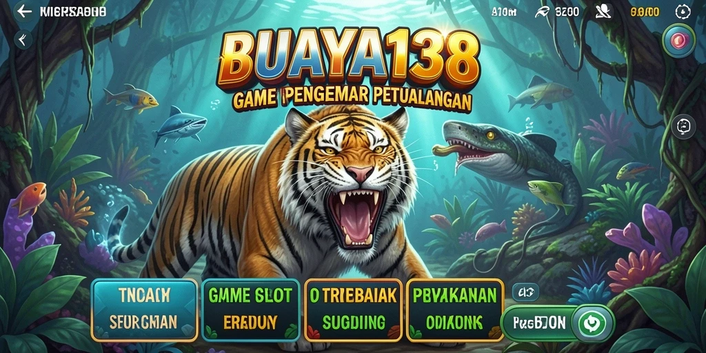 Screenshot gameplay BUAYA138 menampilkan gulungan yang berputar dengan simbol yang berwarna-warni.