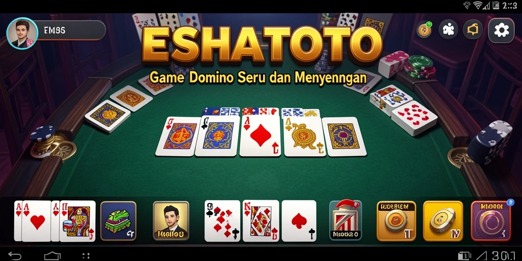 Tampilan gameplay domino yang menarik dan interaktif.