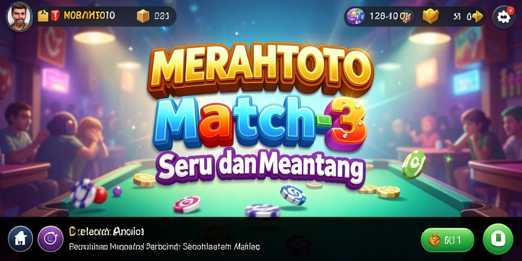 Tampilan menarik dari gameplay <strong>MERAHTOTO</strong> dengan tantangan Match-3 yang seru.