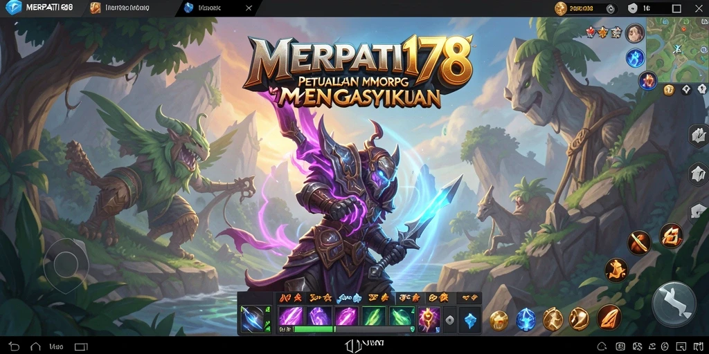 Screenshot gameplay MERPATI178 menampilkan pertarungan seru di dunia fantasi.