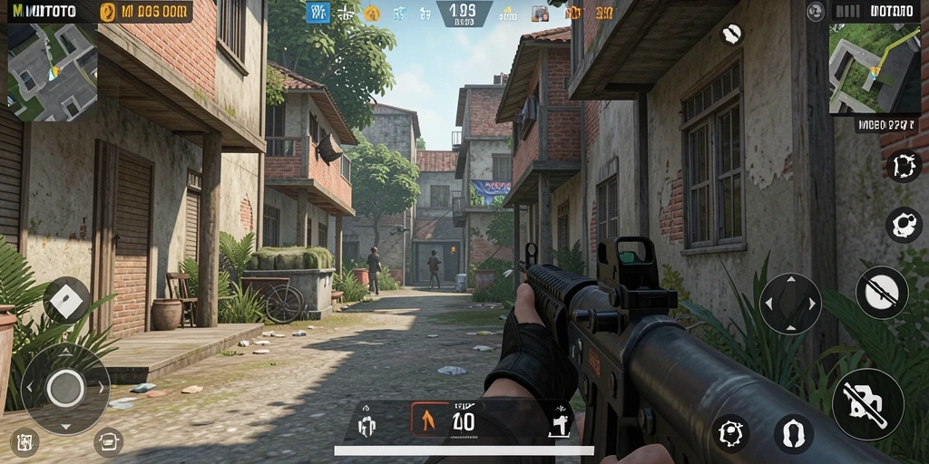 Tampilan gameplay seru dan menarik di MIOTOTO dengan aksi tembak-menembak yang mendebarkan.