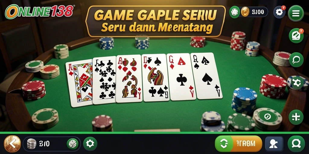 Screenshot gameplay Gaple yang menarik dan kompetitif.
