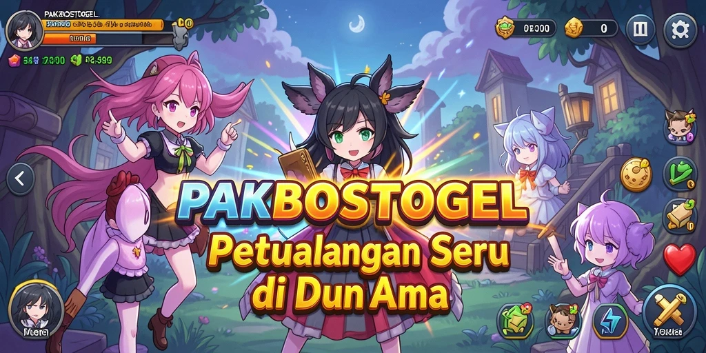 Tangkapan layar gameplay PAKBOSTOGEL menampilkan aksi karakter anime yang seru.