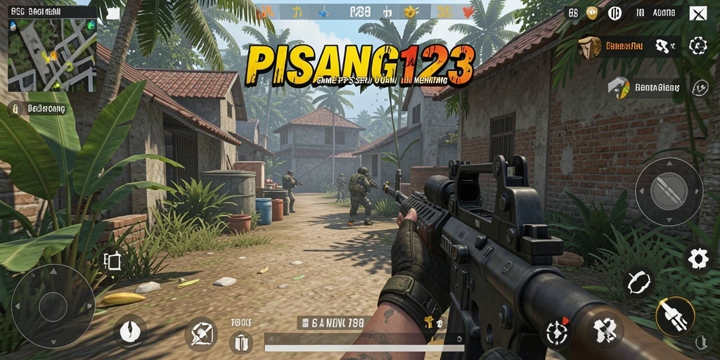 Gameplay seru PISANG123 dengan aksi menembak yang menegangkan.