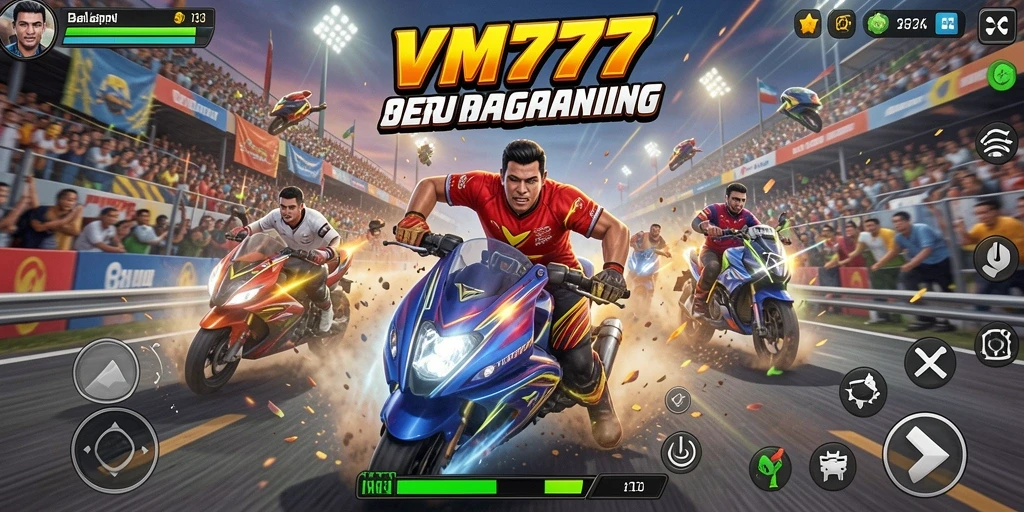 Screenshot gameplay seru dari balapan di VM777.