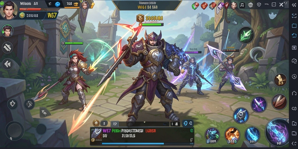 Tampilan grafis yang memukau dalam gameplay W67 yang menegangkan.